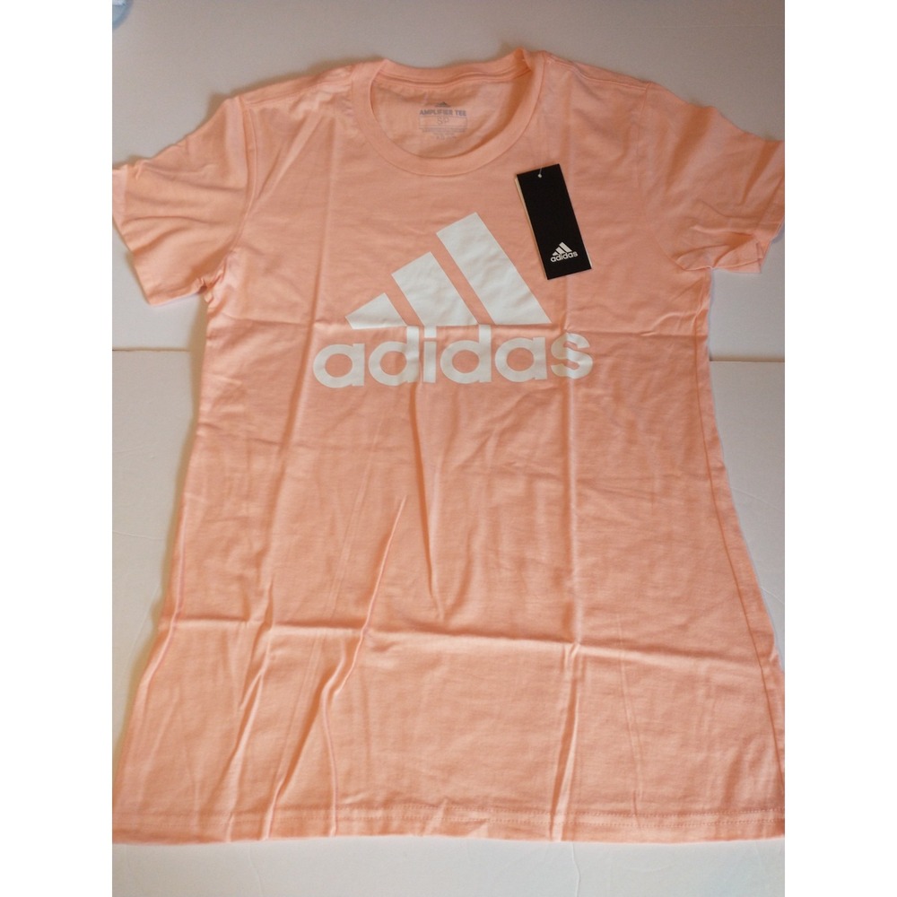 Women's Adidas Amplifier Tee Shirt Size Small‎ Glow Pink
